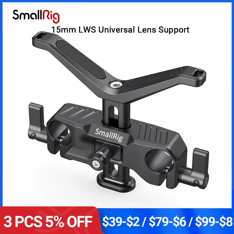 

SmallRig For Dslr Camera Y-Shaped Bracket Lens 15mm LWS Universal Lens Support With 15mm Rod Clamp Supporting Rig - 2680