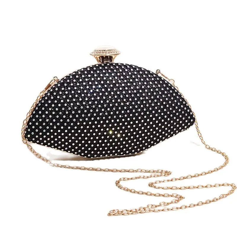 Banquet Bag Hand Hold Clutch Bag Rhinestone Shiny Handbag Ba