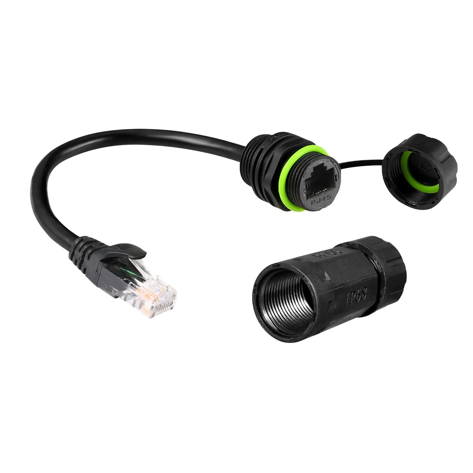 

Водонепроницаемая розетка для монтажной панели CAT6 RJ45, провод IP68, 8P8C rj45, сетевой разъем «папа-мама», удлинитель подключения кабеля Ethernet