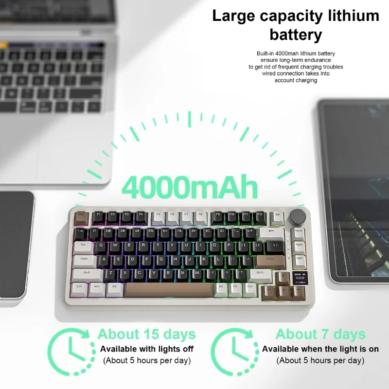 81-клавишная беспроводная игровая клавиатура BT5 2 USB C с возможностью горячей