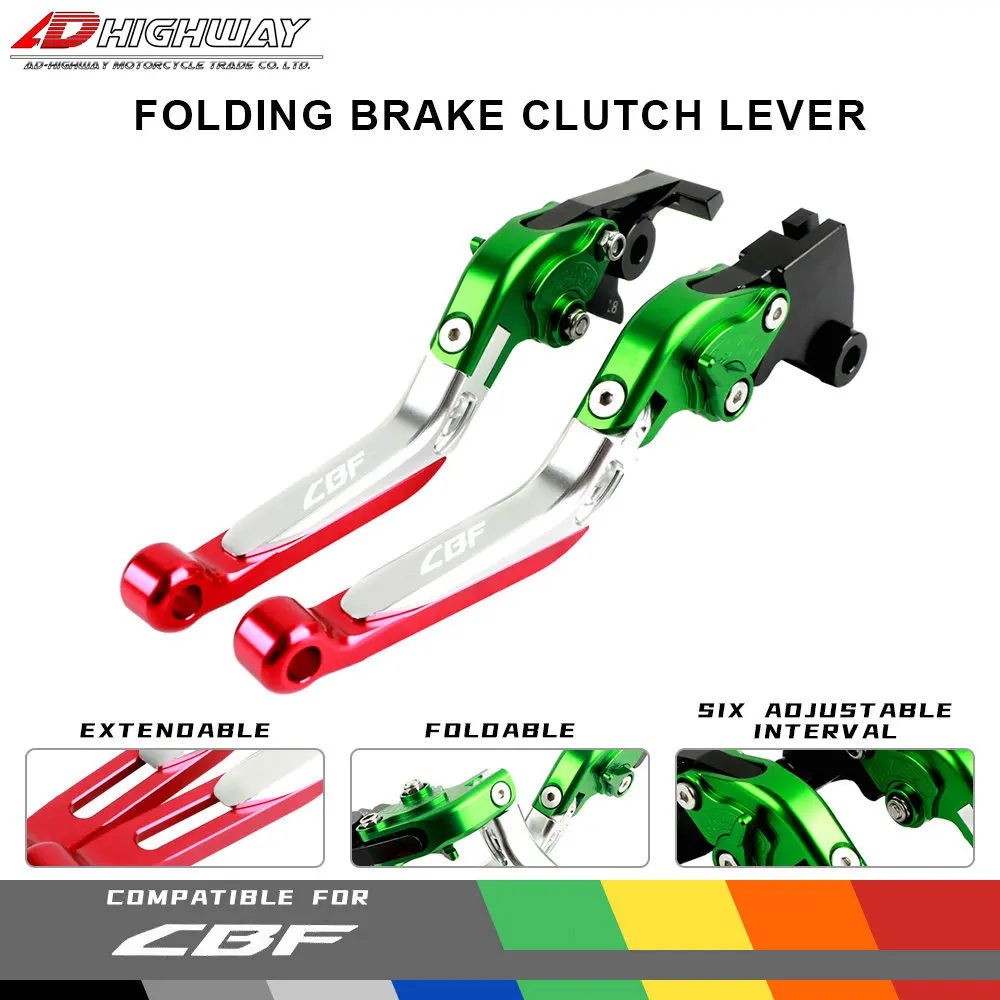 

20 цветов ЧПУ алюминиевые регулируемые выдвижные складные рычаги тормозной муфты для HONDA CBF1000 CBF 1000 2009 2008 2007 2006