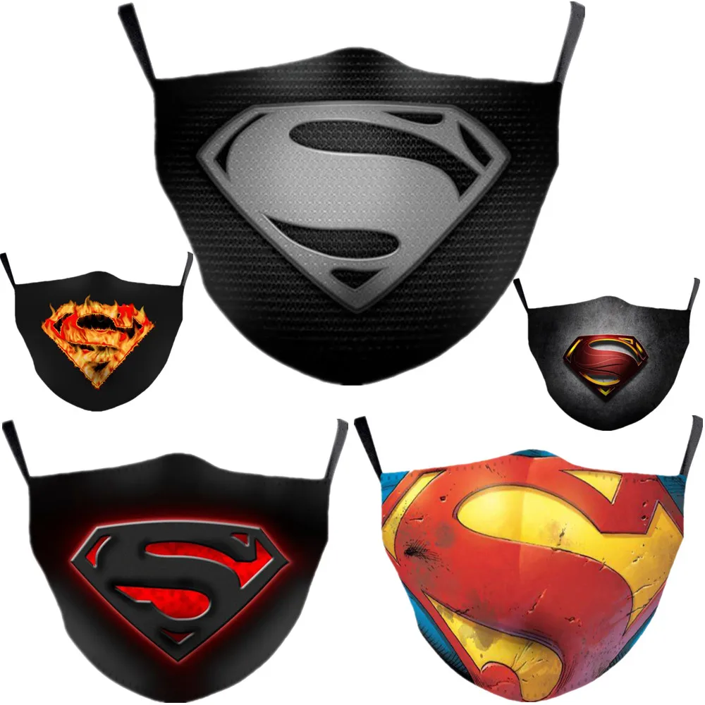 

Movie Superhero Clark Kent Cosplay Costume Face Mask Dustproof Adult Masks Filter Washable Masks Prop Halloween Party Facemask