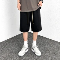 2022 new summer shorts mens fashion leisure sports running trousers youth solid color straight tube loose 5 point pants trend