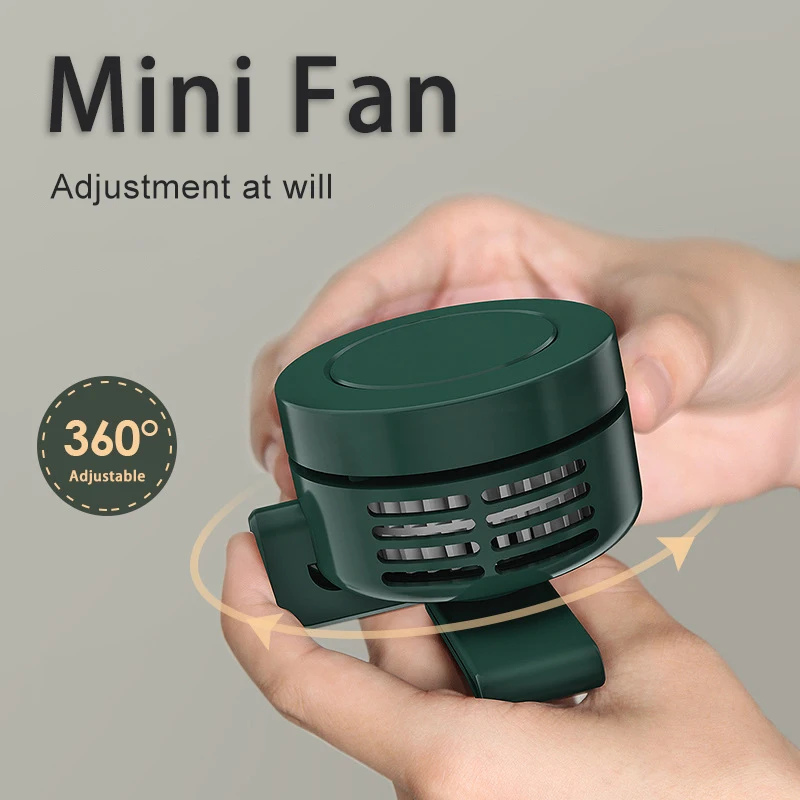 

Mini Clip on Fan USB Rechargable Summer Cooling Fan Leafless Fan Office Home Traveling Portable Personal Cooler Air Conditioner