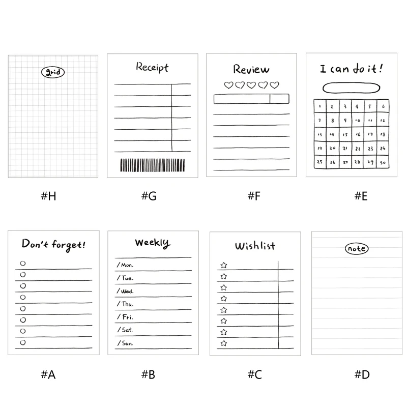 

Mini To-do-list Schedule Book Weekly Monthly Planner Memo Pad 50 Sheets
