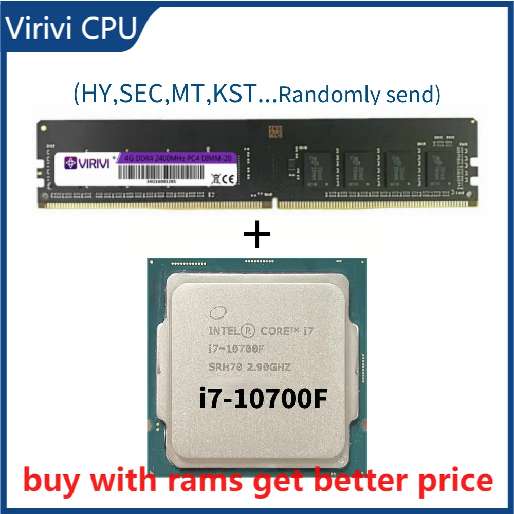

DDR4 4G 2400Mhz with i7-10700F i7 10700F 2.9 GHz Eight-Core 16-Thread CPU Processor L2=2M L3=16M 65W LGA 1200
