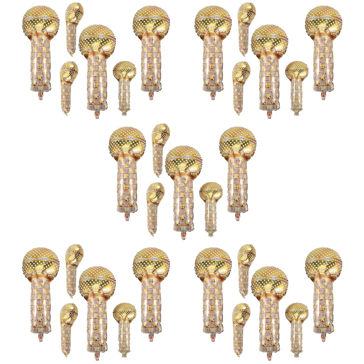 

Microphone Party Blow Balloonstoyssupplies Gold Favor Decorations Rollrock Birthday Musical Act Balloonaluminum Wedding Toy