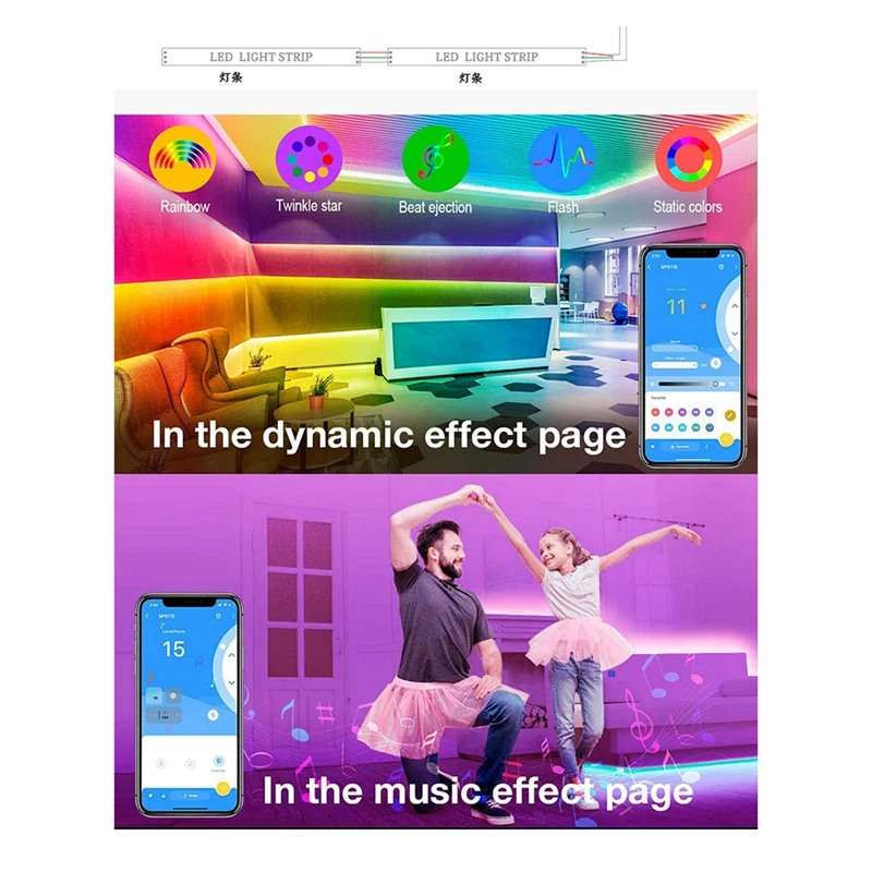 

SP611E Bluetooth Music Controller LED Dimming Controller Mobile Phone APP Smart Controller With IR24 Key Remote Control