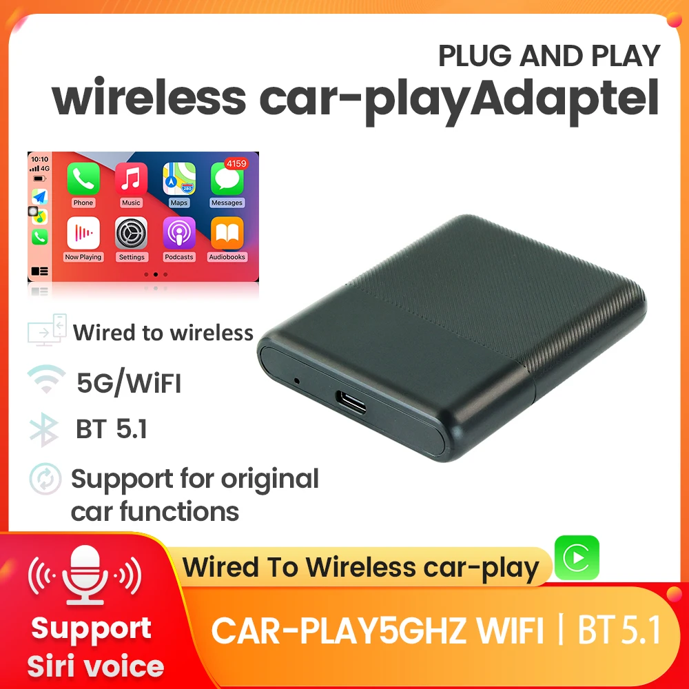 

Wired to Wireless Carplay Plug And Play For Toyota Mazda Nissan Camry Suzuki Subaru Citroen Audi Kia Ford Opel Volkswage 5G/WIFI