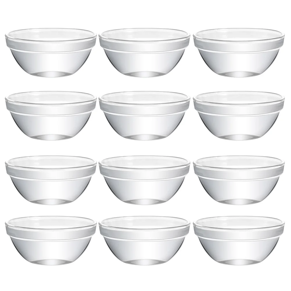 

Bowls Glass Bowl Small Mini Serving Dessert Pudding Prep Cups Salad Clear Dip Ramekins Charcuterie Sauce Rice Cup Soup Custard