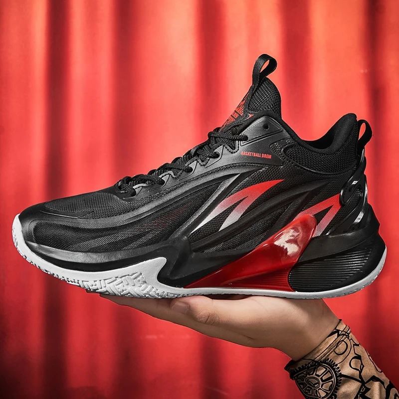 

2023 High Quality Leather Basketball Shoes Men Brand Designer Basketball Sneakers Men Non-slip Actual Training Basketball Shoes