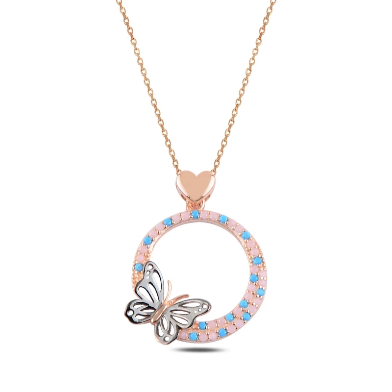 

Silverlina Silver Colorful Zircon Cubic Zirconia Butterfly Pendant