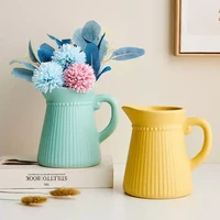 vintage ceramics water pot style flower vase decorative porcelain flower pot jug art and craft ornament accessories furnishing