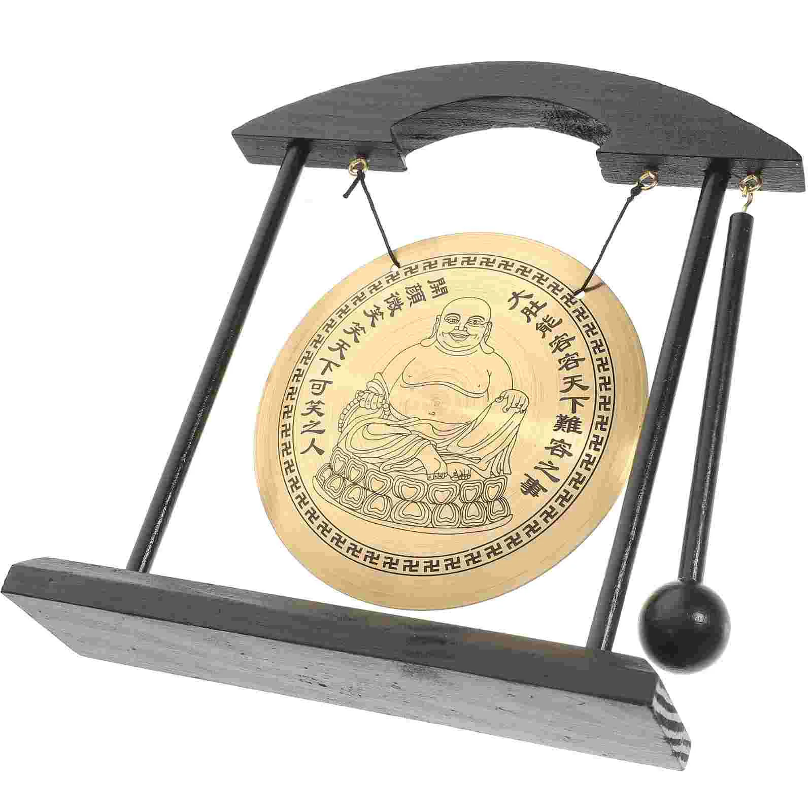

Retro Chinese Gong Ornament Desktop Zen Gong Craft Figurine Meditation Adorn