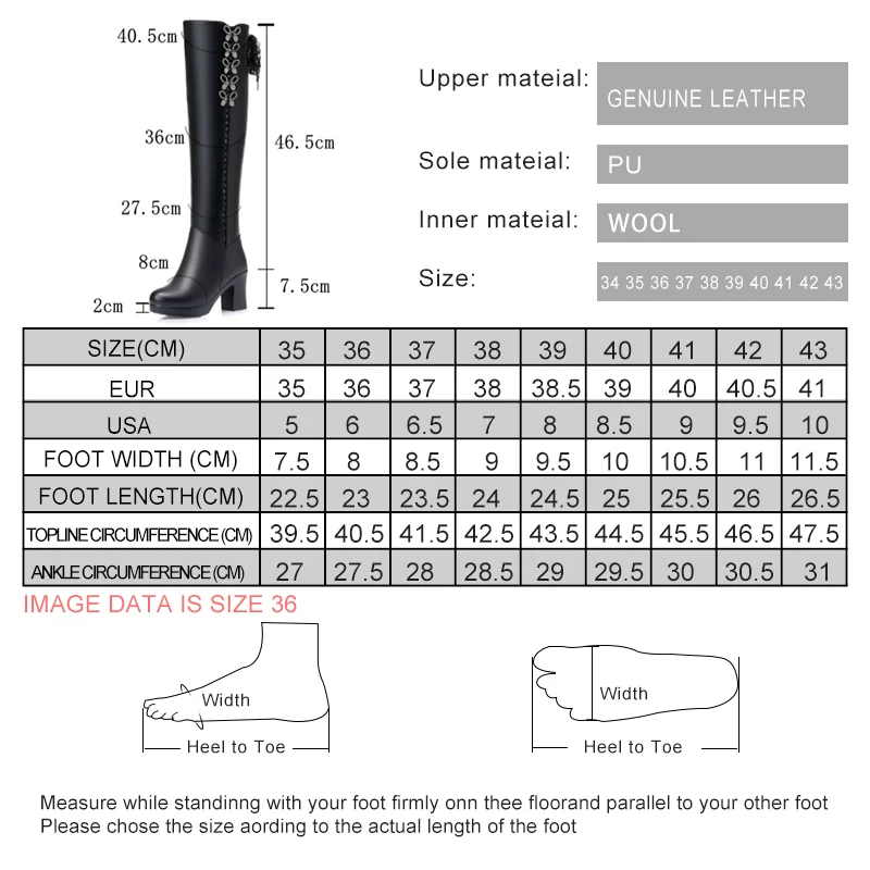 DIMANYU Winter Thigh High Boots Women Genuine Leather High Heel Fashion Women Long Boots Natural Wool Warm Riding Boots Women