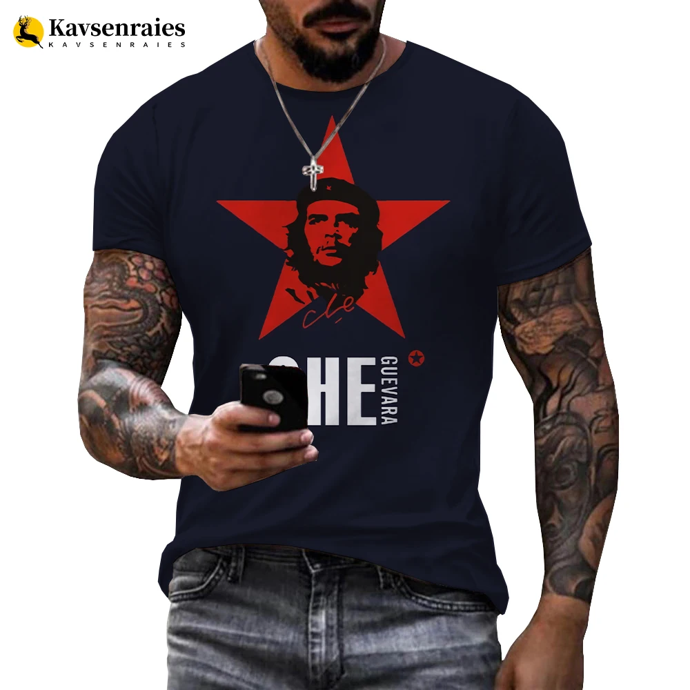 

Футболка для фитнеса Hero Che Guevara для мужчин и женщин, брендовая одежда в стиле хип-хоп, смешная летняя одежда с 3D-принтом