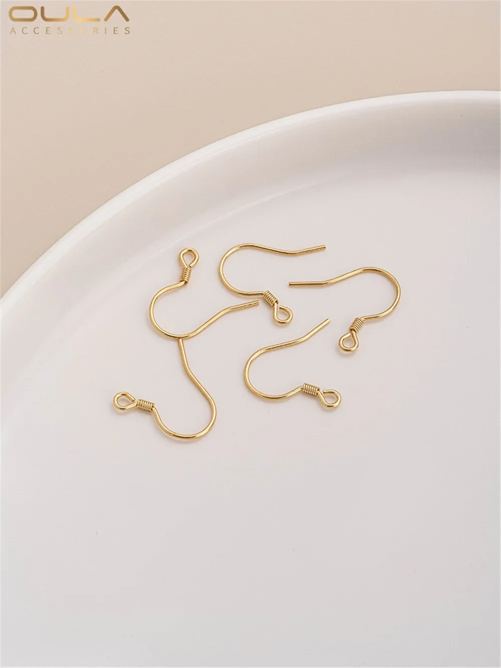 Ушной крючок из стерлингового серебра 925 пробы всего тела сумка 14-каратного