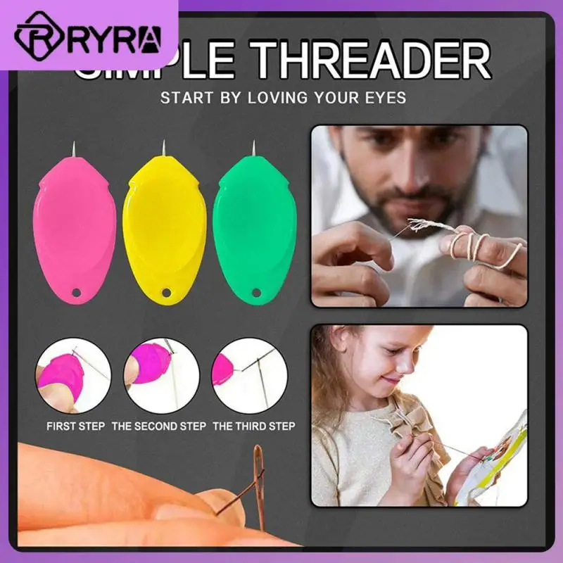 

10pcs/lot Needle Threader Plastic Guide Needle Punch Needle Automatic Threader Stitch Accessory Tool Thread Device Easy Device