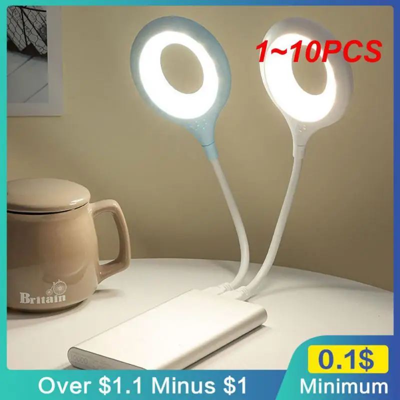 

1~10PCS Dormitory Bedside Lamp Eye Protection Portable Night Light Lamp Usb Led Desk Lamp Direct Plug Table Lamps Book Lights