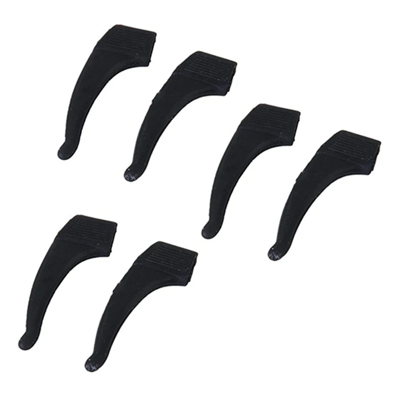 

9 пар ушных крючков для очков поддерживает Противоскользящий силикон-черный
