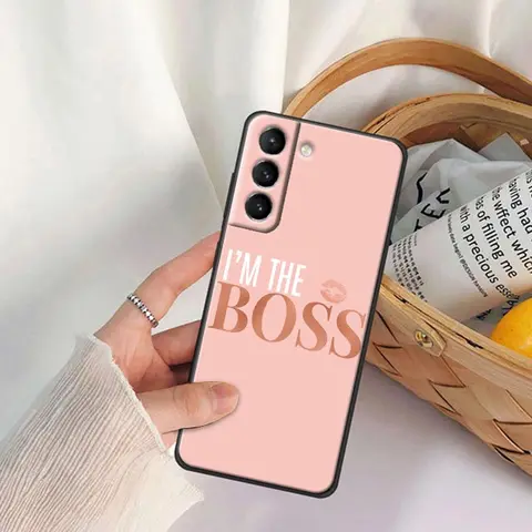 Розовое золото Розовый чехол для телефона «Принцесса Королева» для Samsung Galaxy S24 Ultra S23 5G S20 S21 FE S25 S22 Plus S24FE Чехол черный мягкий чехол