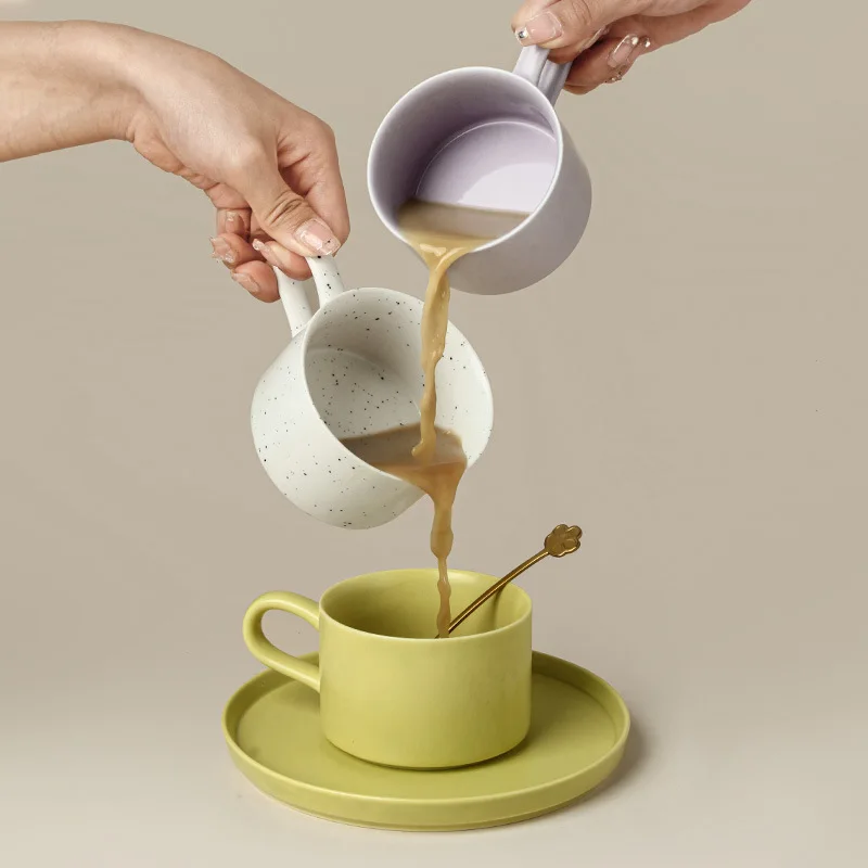 

Нордическая быстрая чашка для молока, керамическая кружка, домашняя чашка для завтрака, офисный красивый набор кофейных чашек
