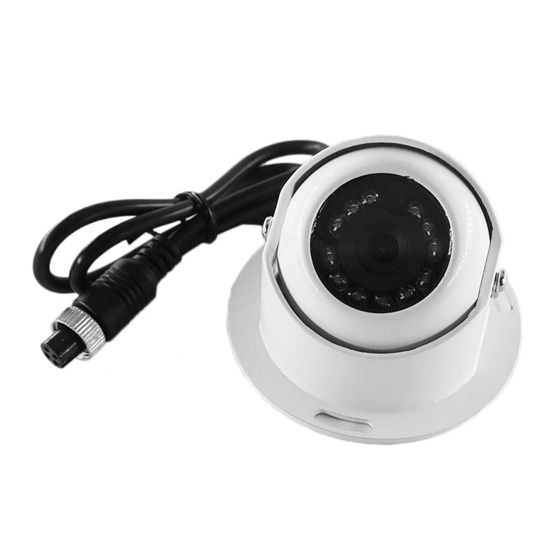 

White Dome Eyeball Style Car SUV Truck Van Trailer Caravan Motorhome Backup Rear View Night Vision Reverse Camera 24V 12W 4Pin