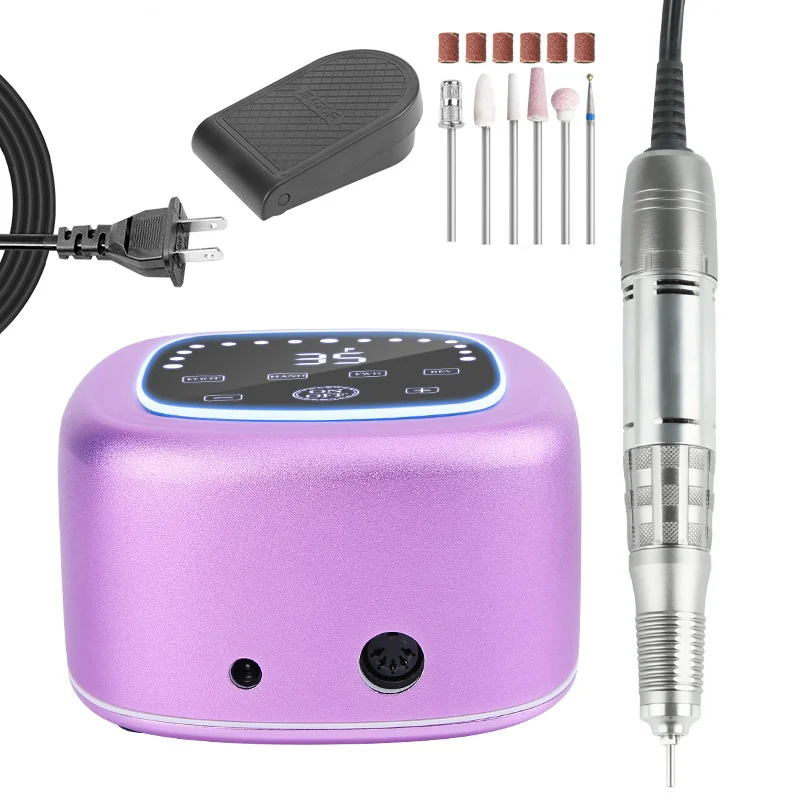 

35000 об/мин 75 вт профессиональная электрическая фреза и аксессуары универсальный инструмент для полировки для ногтевых салонов пилка для педикюра