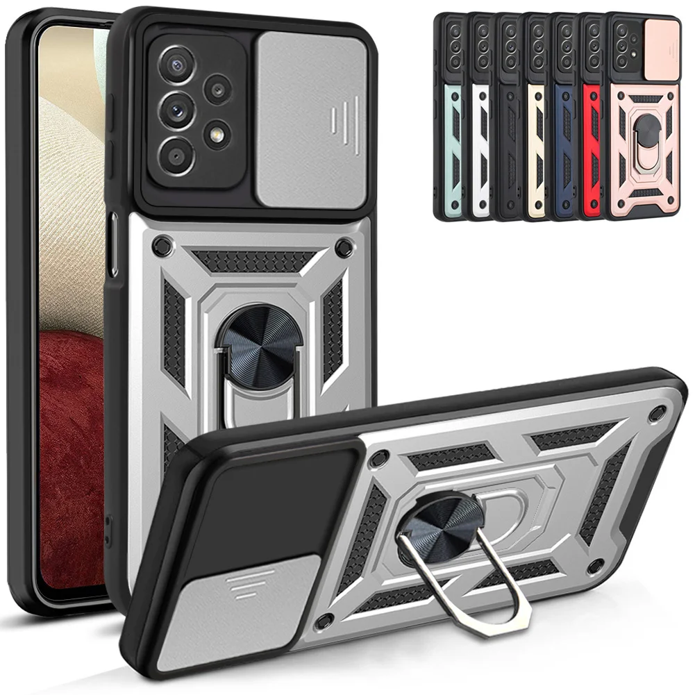 

For Samsung A52 5G 4G Case Ring Stand Armor Anti-fall Cover For Samsung A52 SM-A525F 6.5" Galaxy A52 Camera Protection