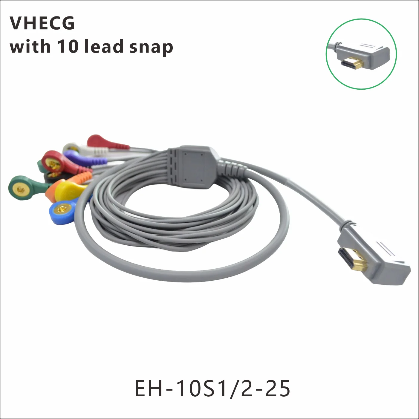 Фото Медицинские провода для холтеровской мониторинговой системы emslife No.3707 HDMI-типа для удаленной телеметрической системы VHECG №3
