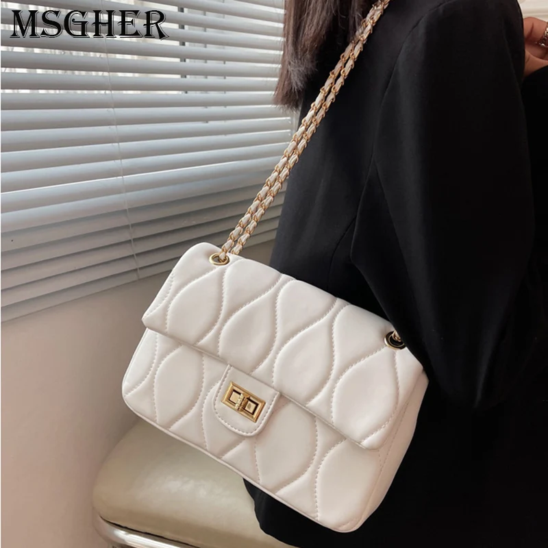 

Women Small PU Leather Crossbody Bags 2022 Summer Designer Luxury Brand Shoulder Side Bag Female Luxury Chain Handbags and Purse