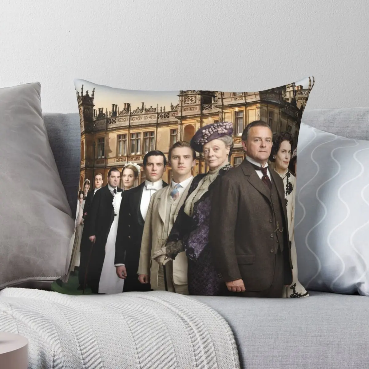 

Downton Abbey Сезон 1 квадратный чехол для подушки из полиэстера и льна, бархатный креативный декоративный чехол на молнии, декоративная подушка, ...