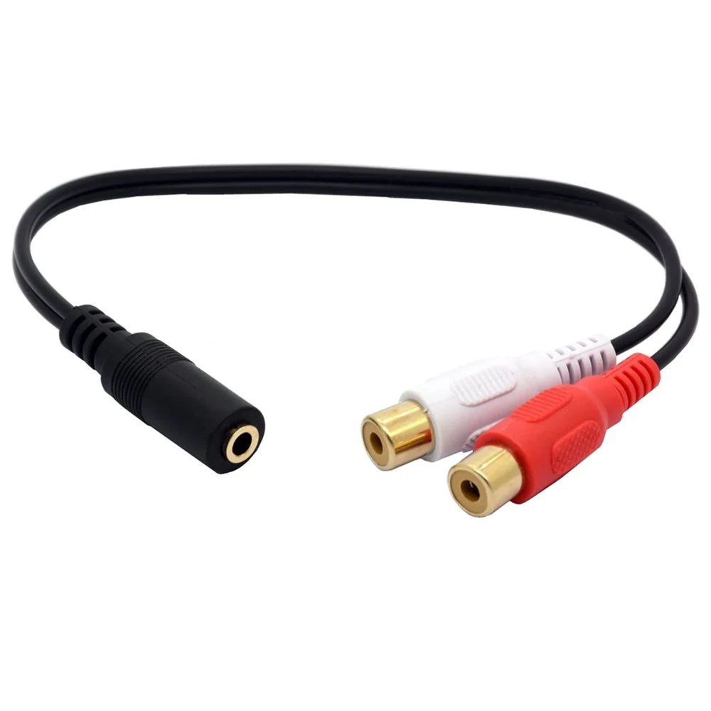 Разветвитель для стереокабеля 3 5 мм мама-Двойной RCA разъем на 2RCA аудио адаптер