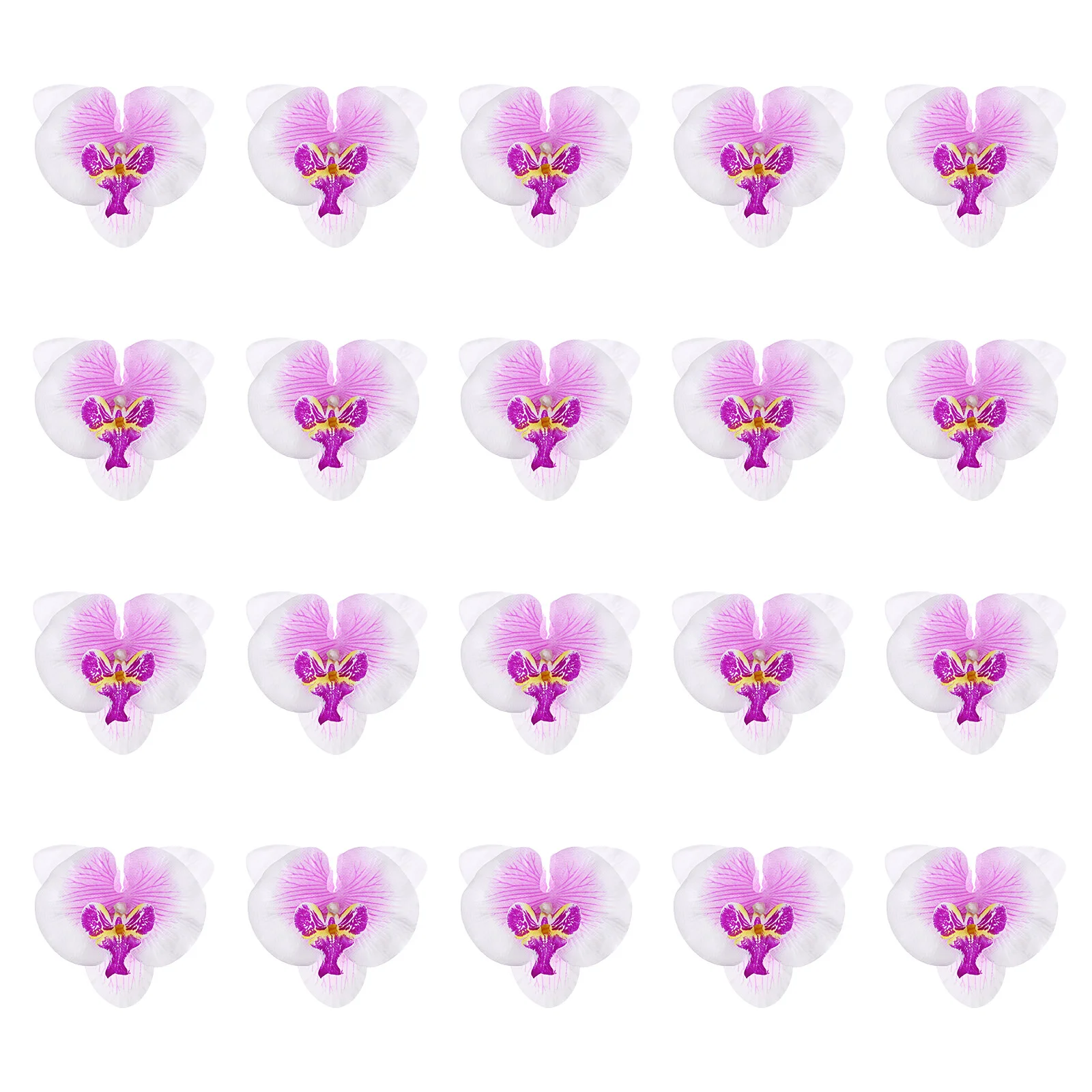 

The Flowers Silk Petals Orchid Heads Artificial Touch Wedding Decoration Realistic