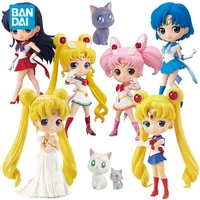 bandai genuine sailor moon anime figure qposket tsukino usagi action figure collectible model dolls gift toys for children