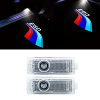 2piecesset car door welcome light led projector light hd shadow warning lamp logo auto accessories for bmw e60 5 series logo
