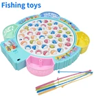 Детская игрушка для рыбалки, электрическая вращающаяся рыболовная игра, музыкальная тарелка для рыбы, спортивные игрушки для мальчиков и девочек на открытом воздухе, подарки для детей