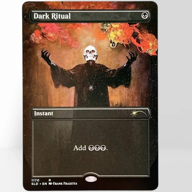 Фото SLD HOLO46-40-2 TCG Magic: The Gathering Dark Ritual Астарион, Декадентская Джеска, Трижды Возрожденная, немецкий черный картон №5
