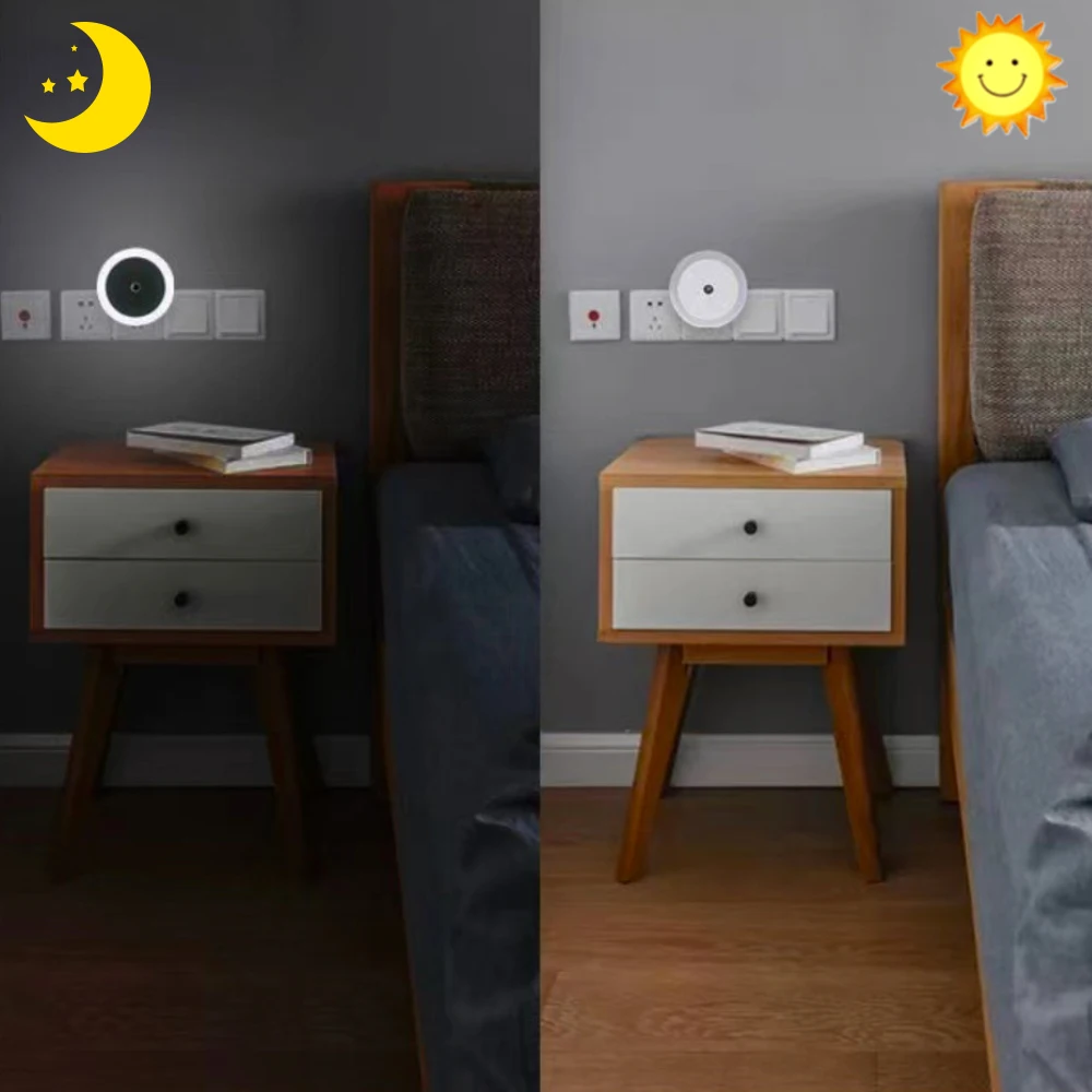 Светодиодные ночные светильники с датчиком Заката На рассвет автоматическое