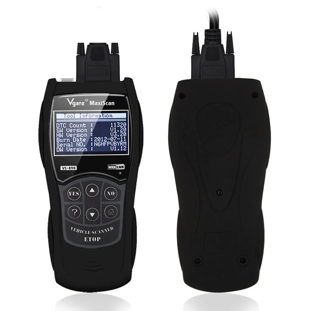 OBD2 сканер Maxiscan Vgate VS890 автомобильный считыватель кодов неисправностей OBD II