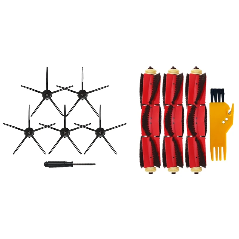 

2 Set Vacuum Cleaner Accessories: 1 Set Cleaning Brush Side Brush & 1 Set Detachable Main Roller Brush + Cleaning Brush