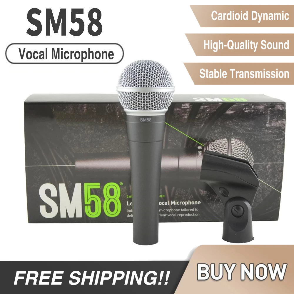 

Professional Recording Microphone SM58LC SM58SK Wired SM58 Vocal Cardioid Dynamic Karaoke Handheld MIC for stage Performance