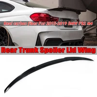 new real carbon fiber car rear trunk spoiler boot wing for bmw f82 m4 model 2014 2019 v performance style rear spoiler wing lip