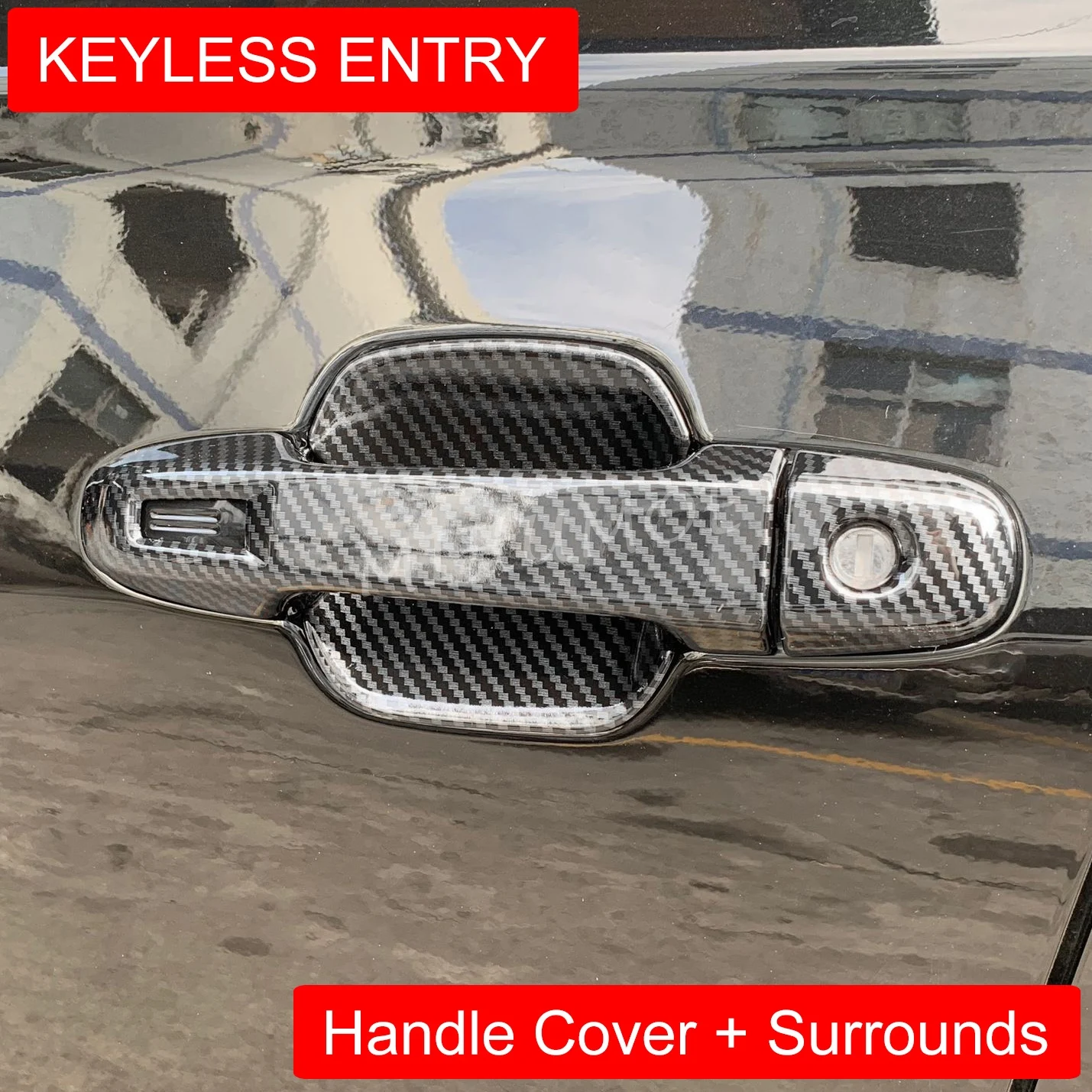 

Для Subaru Forester SK (с бесключевым входом) 2021-2024 2019 2020 годов, обложка + оболочка из АБС-углеродного волокна