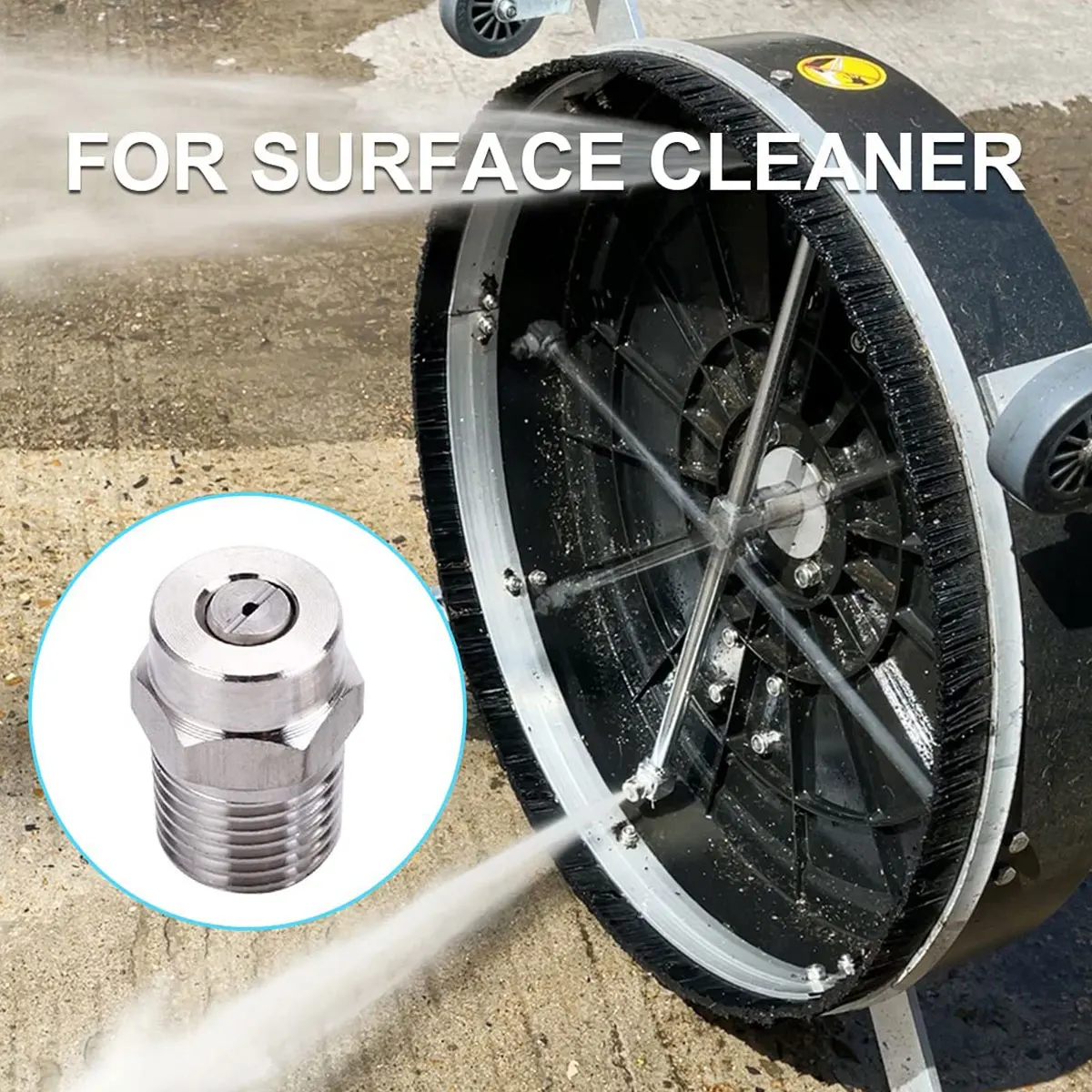 

For Water Broom Undercarriage Cleaner Dust Cleaner 4Pcs Pressure Washer Nozzle Thread Type Stainless Steel Spray Nozzle 4500 PSI