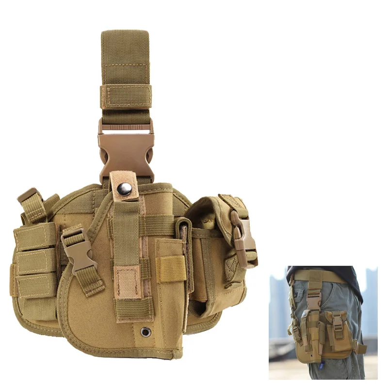 

Outdoor hunting equipment 600D nylon tactical holster military shooting right hand leggings holster suitable for any gun