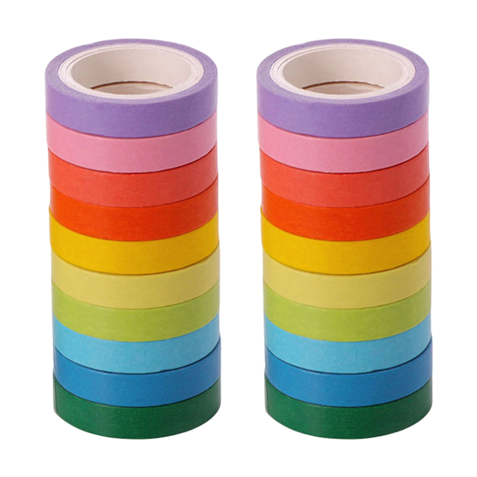 

20 Rolls Diary Stationery Writable Washi Tape Sticky Paper DIY Decoration For Journaling Rainbow Colors Repair Patch Adhesive