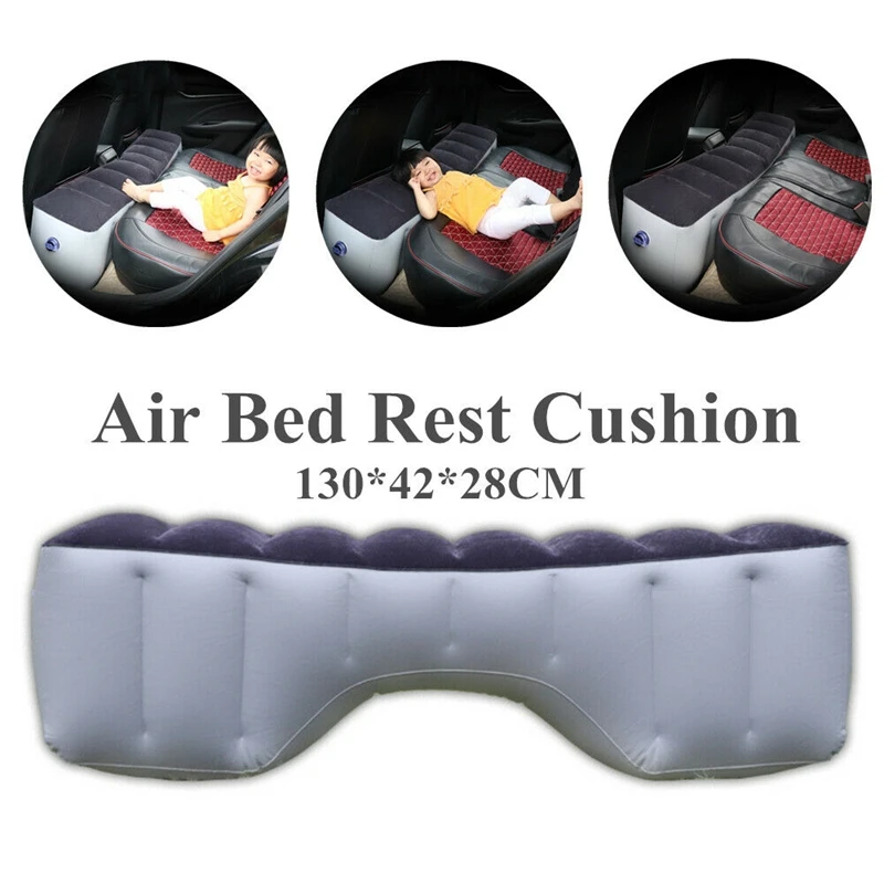 

Car Inflatable Mattress Split Body Travel Back Seat Outdoor Air Bed Cushion Pillows Pad