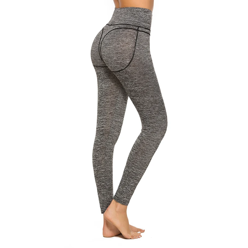 

Women Yoga Pants Lady Solid Elastic High Waist Fitness Sport Pants Feminina Breathable Slim Long Yoga Pant