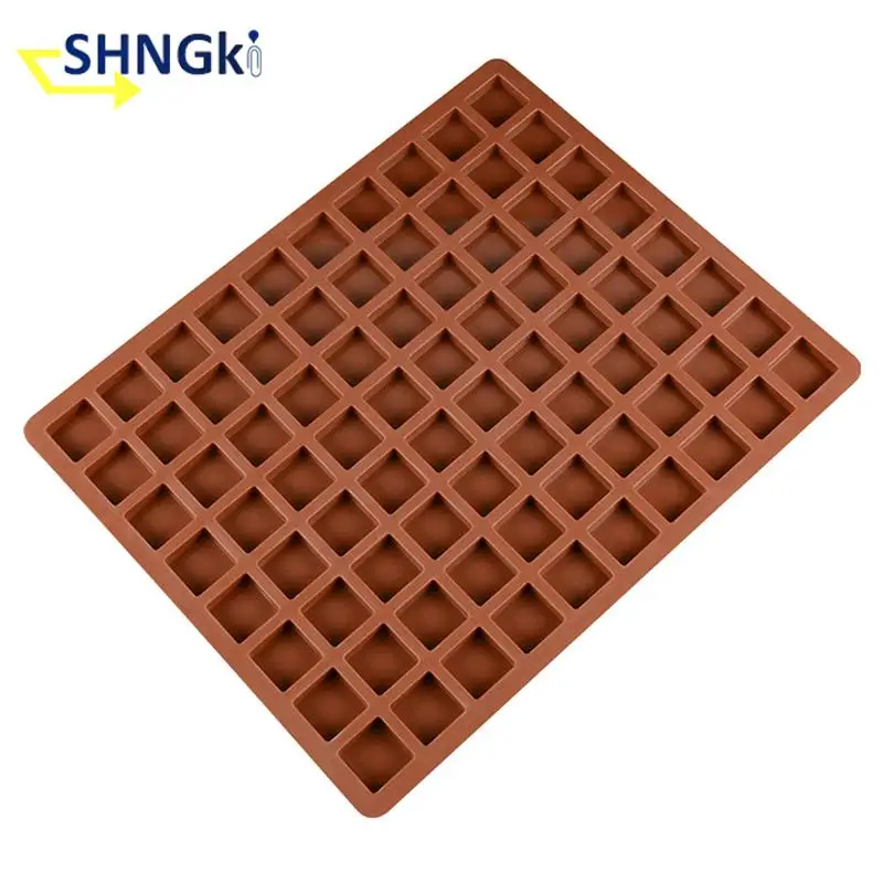 

1Pc 80 Holes Small Square Silicone Mold Sugar Chocolate DIY Handmade Child Dessert Cake Mold Wedding Cake Decorating Tools New